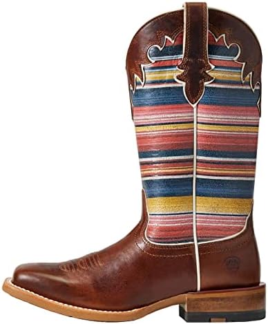 ARIAT Women's Fiona Western Boot, RYE Brown/Sedona Serape, 7 | Image 1
