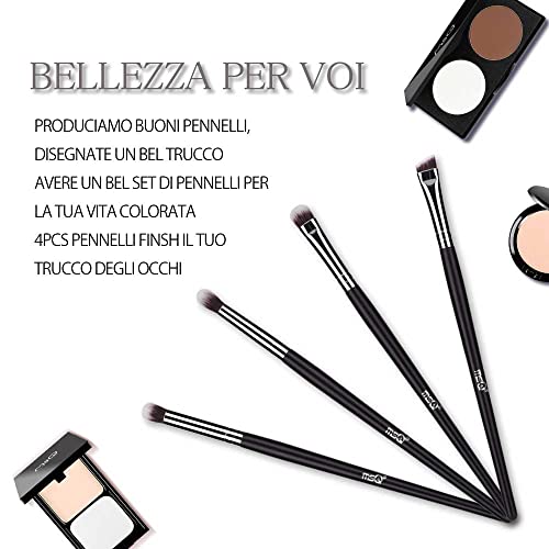 MSQ Augenpinsel Pinselset Makeup Lidschatten Pinselset Makeup Blender Pinsel Augen Blending Brush Augenpinsel Set Make up Pinsel Set Lidschattenpinsel (Silber)
