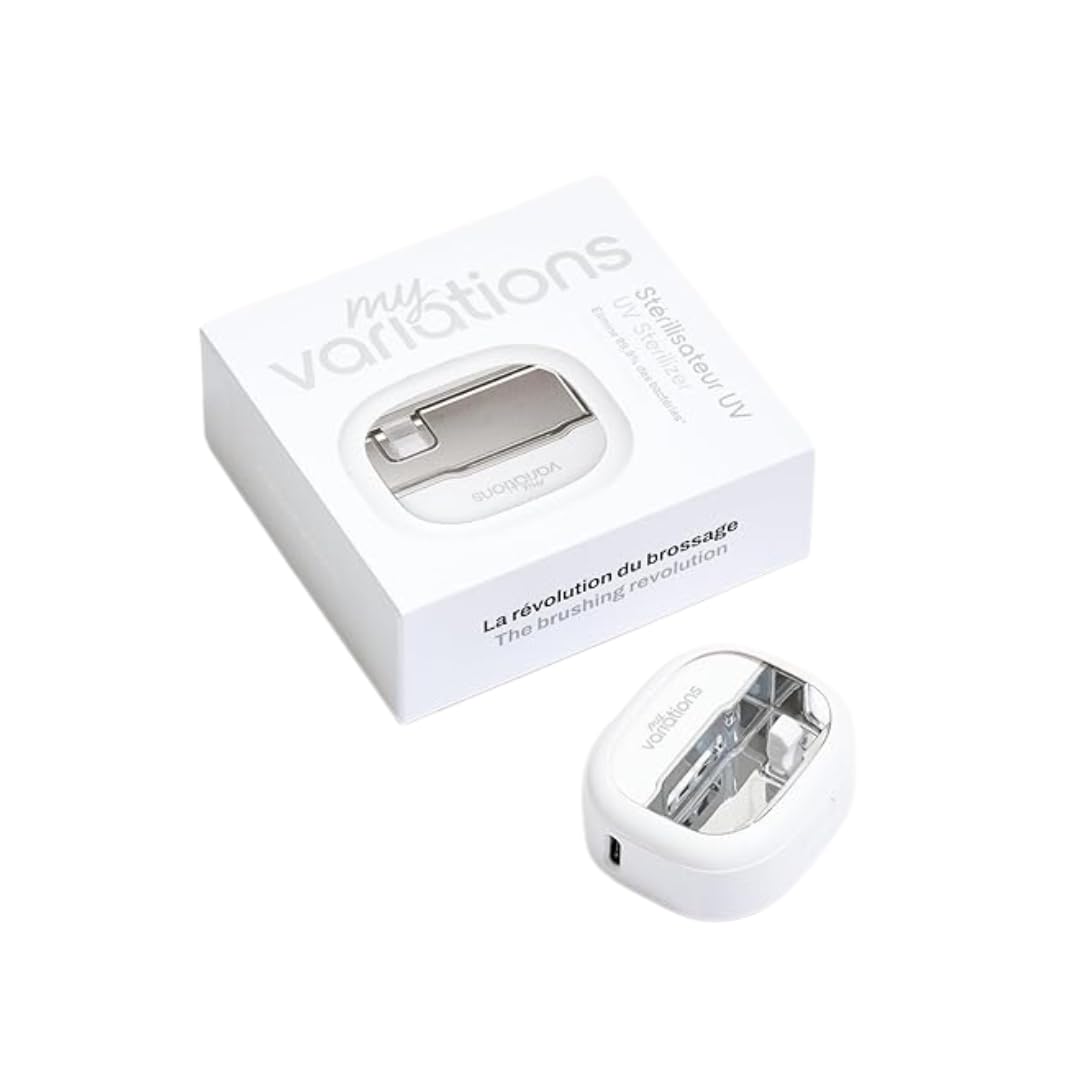 My Variations - Sterilizzatore UV per spazzolino da denti - Elimina il 99,9% dei batteri - Disinfezione rapida in 3 min - Fino a 60 giorni di autonomia - Compatto e ricaricabile USB-C - Con supporto