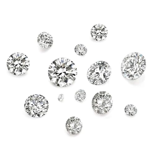 Fashewelry 50Pcs Tiny Cubic Zirconia Faceted Rhinestone Cabochons 1mm 2mm 3mm 4mm 5mm Clear Pointed Back Crystal Diamante Gems for Nail Art Craft Replacing Jewelry