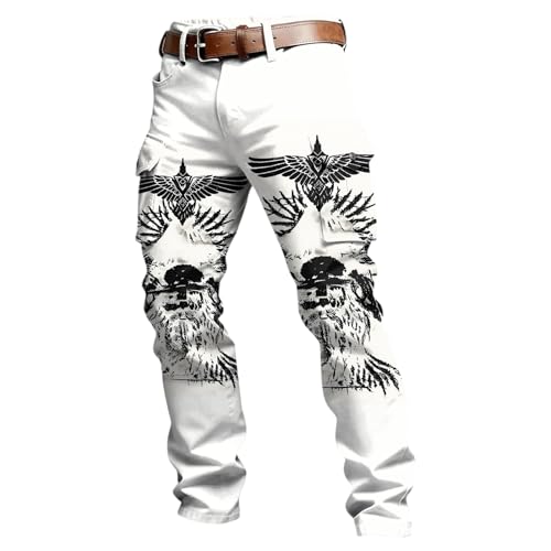 Pantalon cargo homme en coton stretch coupe ajustée et taille élastique