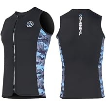 Wetsuit Top Men Women Wetsuit Vest 3mm Neoprene Front Zip Sleeveless Wet Suit Tops Jacket Diving Vest Swimming Canoeing Surfing