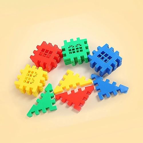 Kit Brinquedo De Montar Interativo Plástico Blocos Infantil Coloridos Casa Castelo Conjunto C/ 50pcs