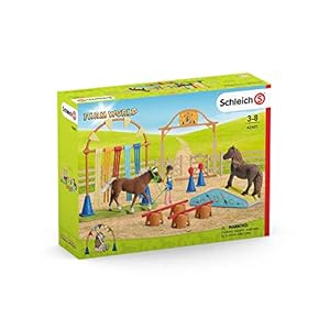 Schleich 42481 Farm World speelset – pony agility training, speelgoed vanaf 3 jaar