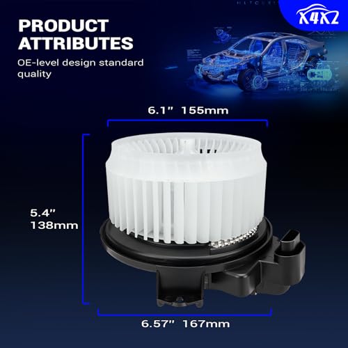 Image of 700249 AC Heater Blower Motor Compatible with 2017-2018 Toyota Corolla iM, 2009-2019 Corolla, 2010-2016 Prius, 2012-2017 Prius V, 2006-2018 RAV4 for 2016 Scion iM Replace 8710302210 8710342101