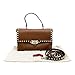 Valentino Rockstud Bright Coganc Signle Handle Brown Handbag Bag Italy New