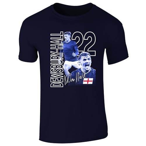 Image of Kiernan Dewsbury-Hall T-Shirt 100% Cotton Football Fan Tee S-3XL (UK, Alpha, S, Regular, Regular, Navy Blue)