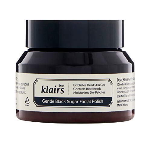 [KLAIRS] Gentle Black Sugar Facial Polish, exfoliate, scrub, blackhead remover, 110g