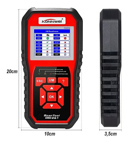 Scanner Automotivo Konnwei Kw850 Obd2 Atualizável em Português Gasolina Diesel
