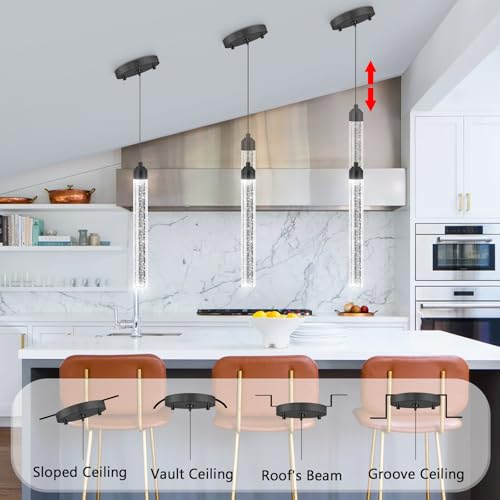 Image of Mini Chandeliers Modern Crystal Pendant Lighting LED Dimmable Pendant Lights Kitchen Island Dining Room