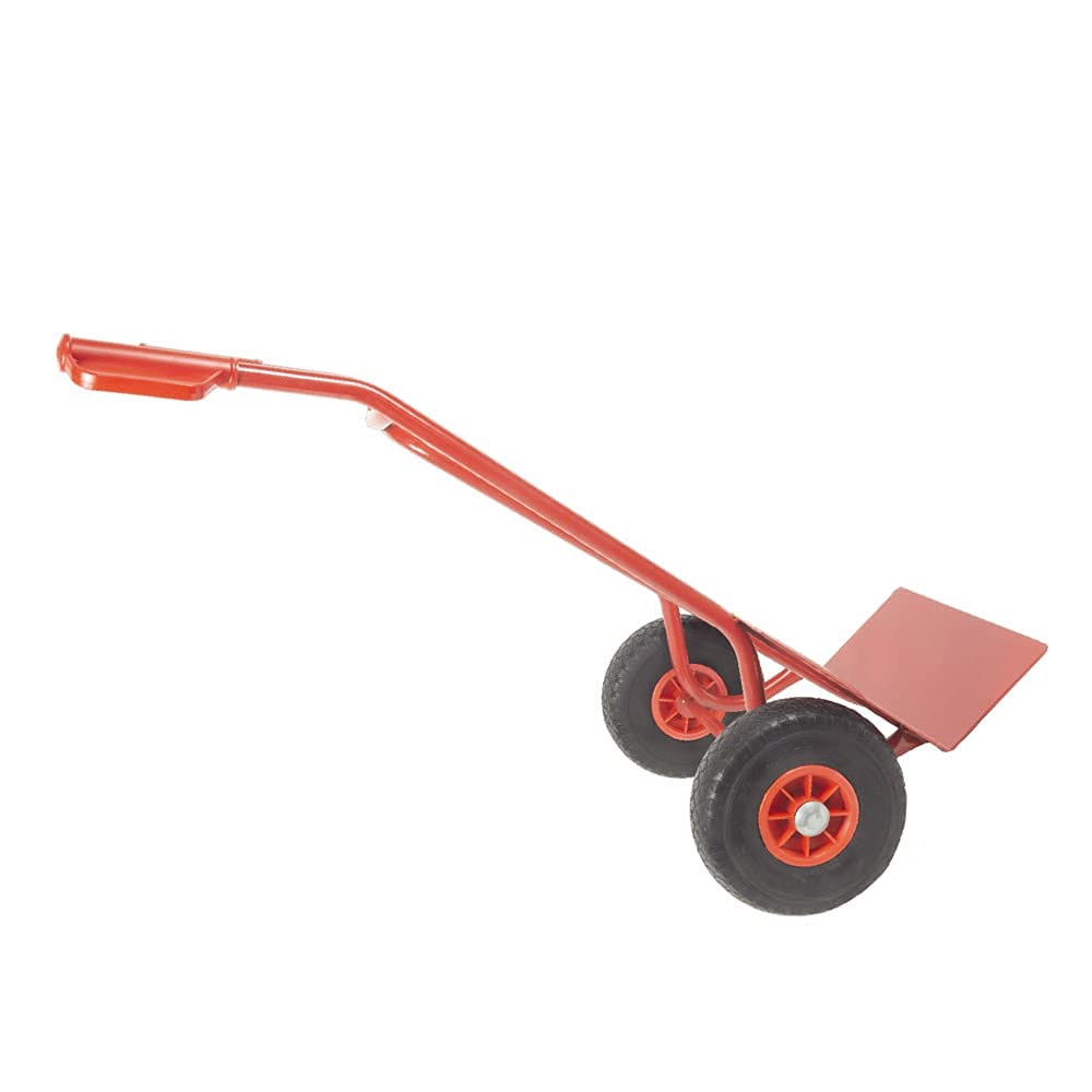 TRESTLES S01 Rot Sackkarre | Stahlgestänge | pannensicheres PU Rad | 250 kg Tragkraft | Made in EU