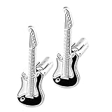 guitare village Material: Messing sharprepublic Classic Guitar Shaped Cufflinks Music Design Musical Bass Cuff Links Jewelry