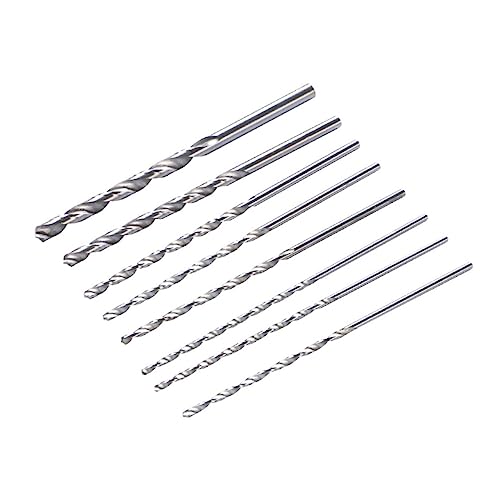 HOMSFOU Practical Lengthened Drill Bits 8pcs Twisting Drill Bit Set Straight Shaft