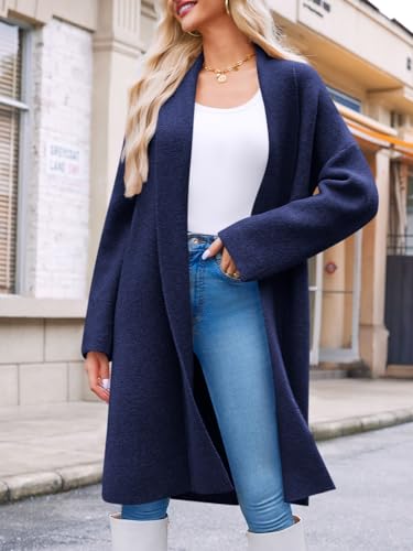 Image of Saodimallsu Womens Long Cardigan Sweaters Chunky Open Front Oversized Slouchy Knit Fall Trendy Coatigan Jackets