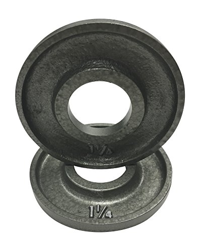Ivanko (Om-1.25) Cast-Iron, Machined Olympic Plate Grey 1.25 Lbs (Pair) #TOP2