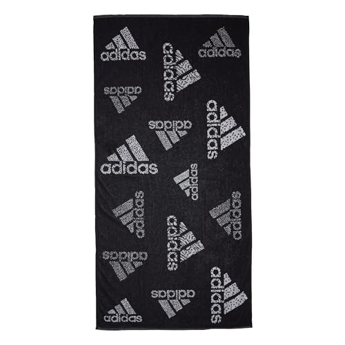 adidas Unisex Branded Must-Have Towel, Black/White, One Size