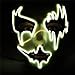 Produktbild BFMBCHDJ Halloween Maske Maskerade Masken LED Neon Masque Party Cosplay Wimperntusche Scary Glowing Maski Light Purge Karneval Maske Gelb Einheitsgröße