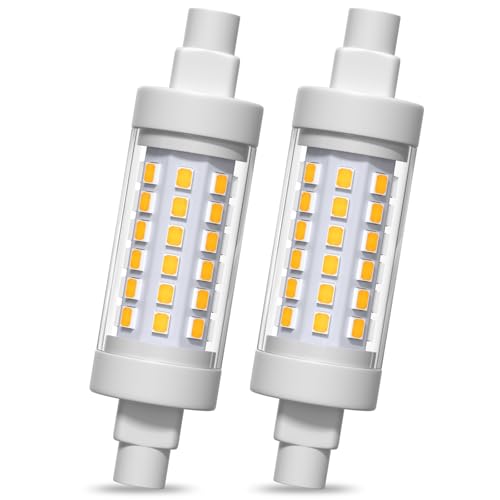 Luxvista 10W R7S 78mm Regulable Blanco Natural 4000K, Equivalente a Bombilla Halógenos R7s J78 Lineal Proyector para Seguridad, Lámpara de Pie, Iluminación Paisajística (2 Unidad)