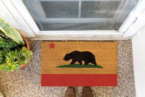 ���փ}�b�g �J���t�H���j�A�͔ނ炪�}�b�N��u���ꏊ�ł� �J���t�H���j�A�E�x�A 50×80cm doormat Cali Is Where They Put Their Mack Down California Bear