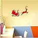 Cerfs Joyeux Noël Stickers Muraux Décor À La Maison Imperméable Amovible 66 * 44cm