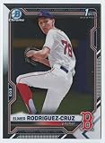 2021 Bowman Chrome Draft #BDC-37 Elmer Rodriguez-Cruz RC Rookie Boston Red Sox MLB Baseball Trading Card