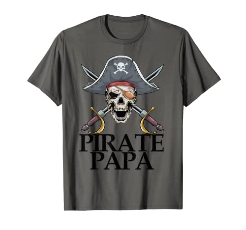 Hombre Camiseta pirata Papá Capitán Espada Regalo Divertido Halloween Camiseta