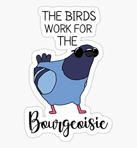 The Birds Work for The Bourgeoisie Sticker - Sticker Graphic - Auto, Wall, Laptop, Cell, Truck Sticker for Windows, Cars, Trucks