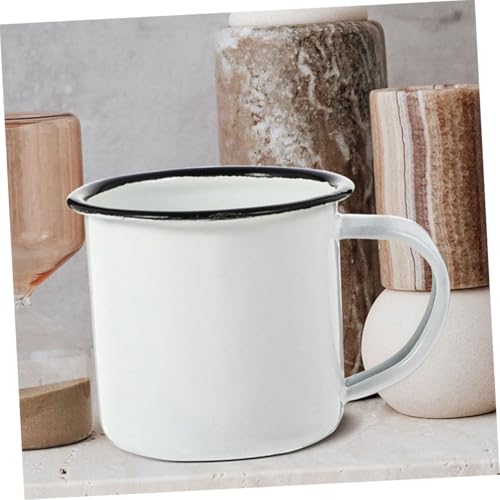 Tasse en émail rétro Luxshiny ensemble de tasses polyvalentes camping et maison lot de 6 - 3