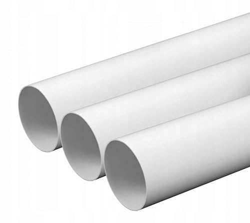 Lüftungsrohr Ø 150 mm Länge 0,5 m aus ABS-Kunststoff Rundrohr Rundkanal Abluft-Rohr Abluftkanal Dunstabzug Kanal Ø 15 cm und 50 cm lang Rundrohrsystem