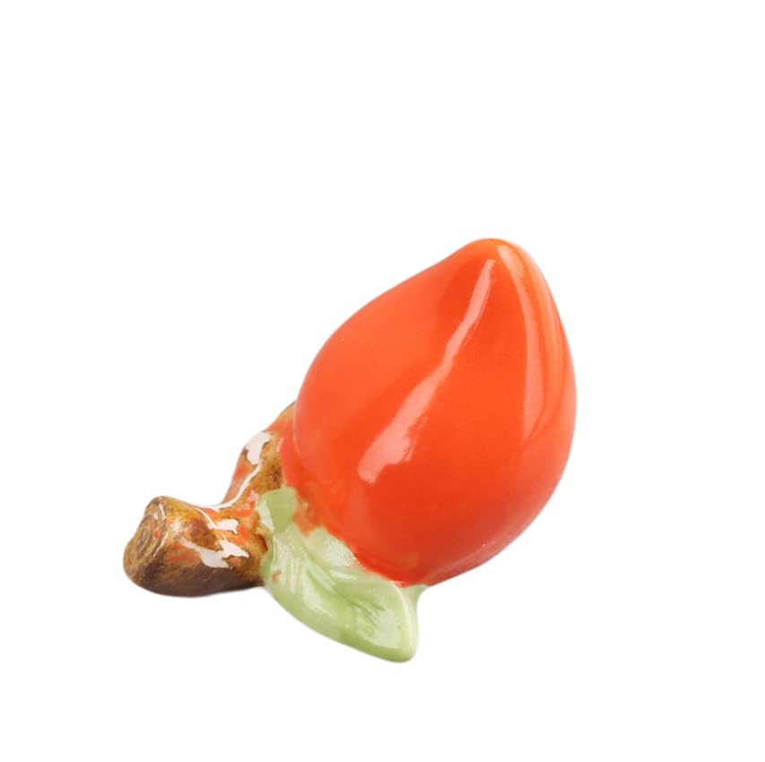MRKU Poggia Bacchette, Porta Bacchette da Ristorante, Grazioso Supporto per Cucchiaio per Cucina, 6 Pezzi di Piccole Penne in Ceramica Color Pesca per Uso Domestico