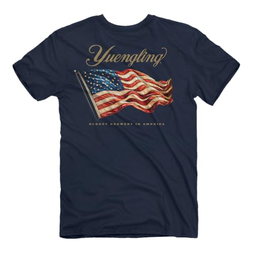 Yuengling All American T-Shirt Navy| Flag Design | 100% Cotton