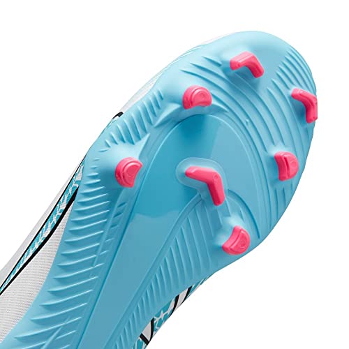 Foto von Nike JR Vapor 15 Club FG/MG Fussballschuh, White/Baltic Blue-PINK Blast, 38 EU