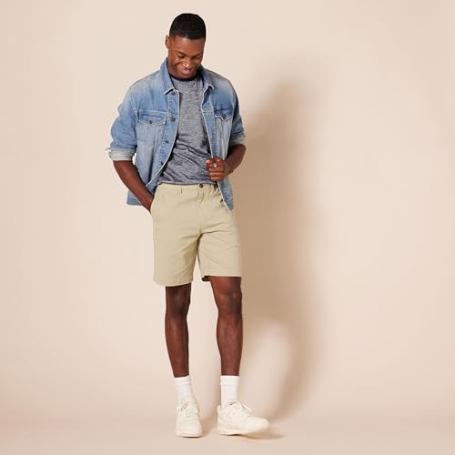 Amazon Essentials Men's Slim-Fit 9" (23cm) Chino Shorts, Khaki, 32W - Image 4