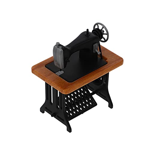 Sosoport 1 Pieza Mini Maquina de Coser Maquina de Coser en Miniatura para casa de muñecas Mini máquina de Coser de Mano Mini maquinas de Coser Mini casa Abdominales Yellow