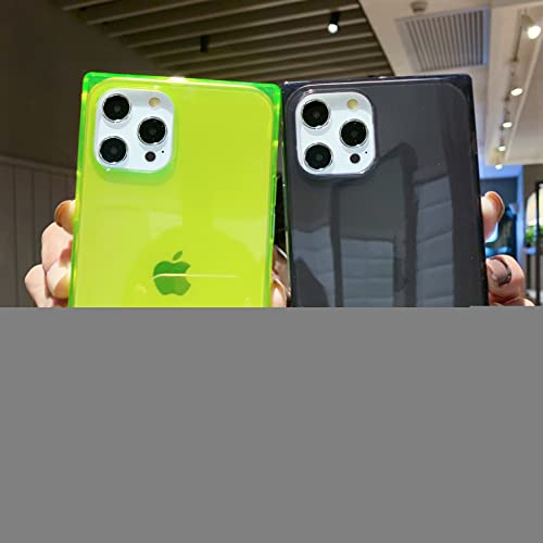 Tzomsze Square Case For Iphone 12 Pro Max 6.7" - Clear Tpu Silicone Bumper With Reinforced Corners, Shock Absorption - Pink #TOP5