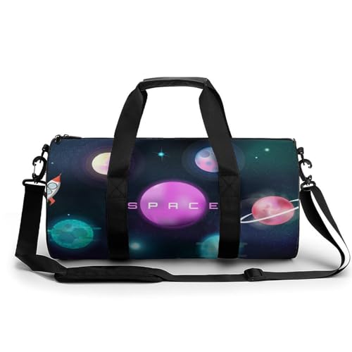 Duffel bag Univers Planète sac de sport gym résistant 45x23x23cm