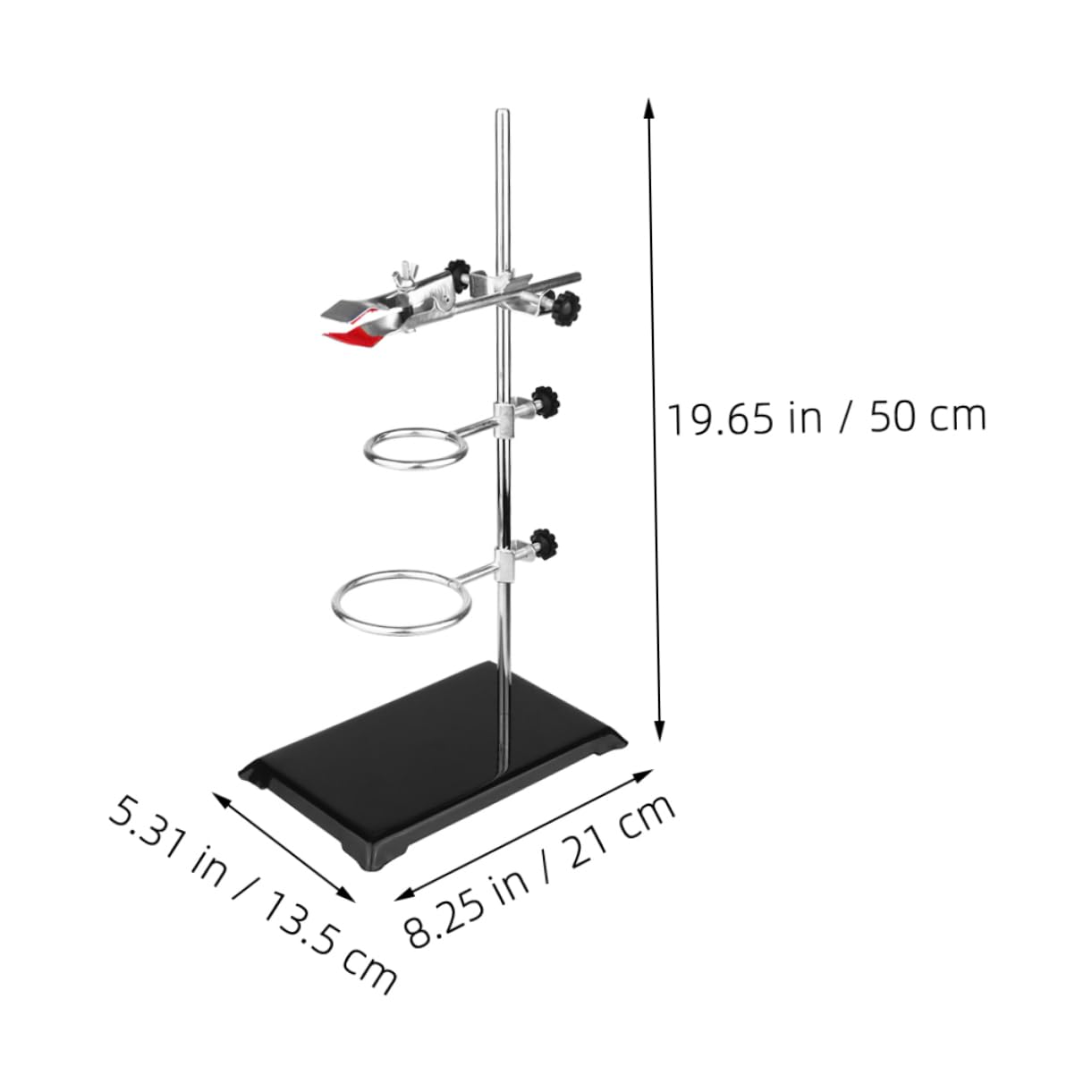 MAGICLULU Marco de Hierro de Laboratorio Soporte de Material Metálico Abrazadera para Matraces Soporte para Embudo Abrazadera de Anillo para Experimentos Químicos