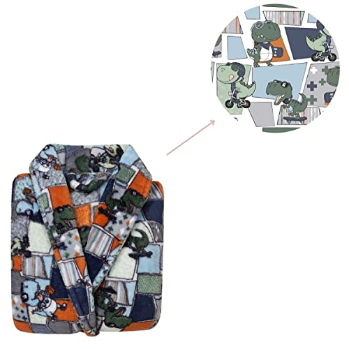 Roupão infantil Camesa tamanho M azul - carrinhos