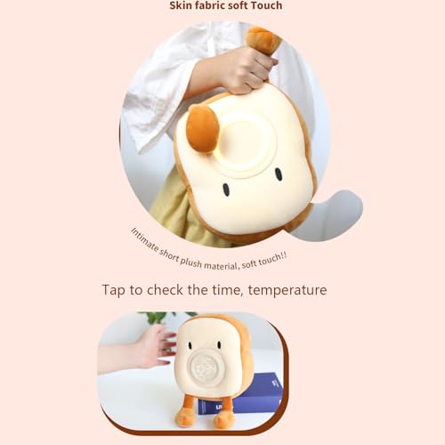Lampe veilleuse toast et horloge de table multifonction à intensité réglable - 4