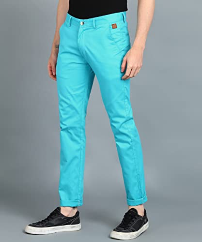 Image of Urbano Fashion Men's Cotton Light Weight Non-Stretch Slim Fit Casual Trousers
