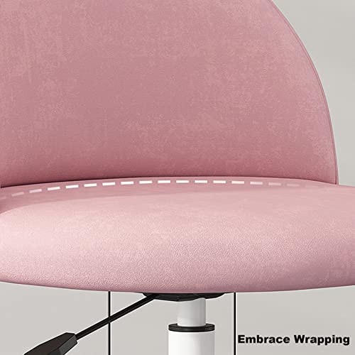 Chaise pivotante confortable en velours avec assise réglable