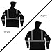 VENDACE Safety Reflective High Visibility Long Sleeve Shirts ANSI Class 1 Hi Vis Construction Work T Shirts for Men with Hood(Black,L)