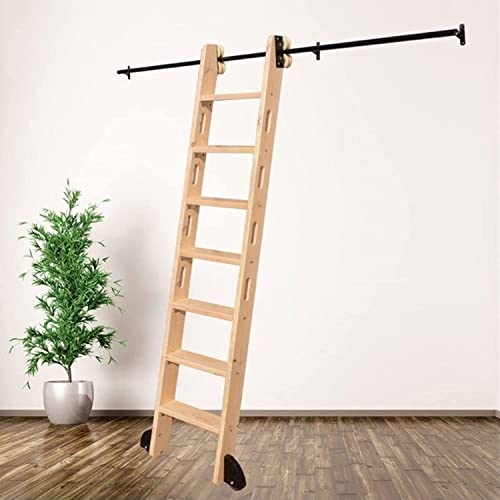 Kit échelle mobile rail rond 4m pour rangement haut - 2