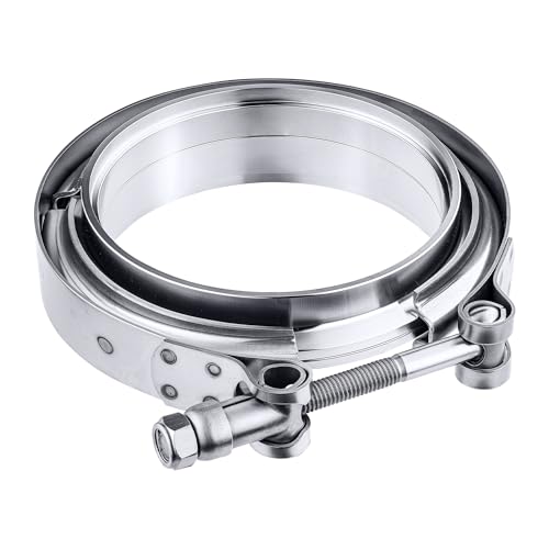 Image of EVIL ENERGY V Band Clamp with Flange Male Female Stainless Steel (1, 4.5 inch)