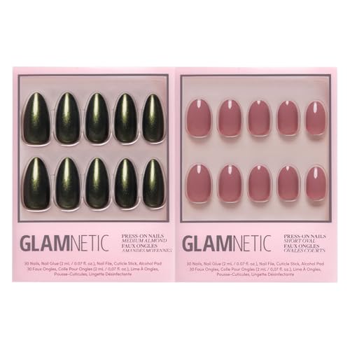 Glamnetic Press-On Nails Bundle - Cutie Pine & Fall Mauve