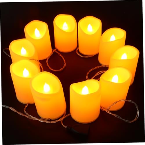 Luces LED vela electrónica USB Uonlytech sin luz cálida artificial 3