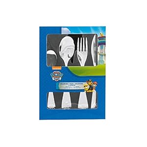 P:OS Handels GmbH 29991,Paw Patrol, Besteckset, 4tlg, Edelstahl, GK,Meerkleuren