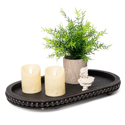 Plateau en bois rustique de 38 cm pour décoration de centre de table - 2