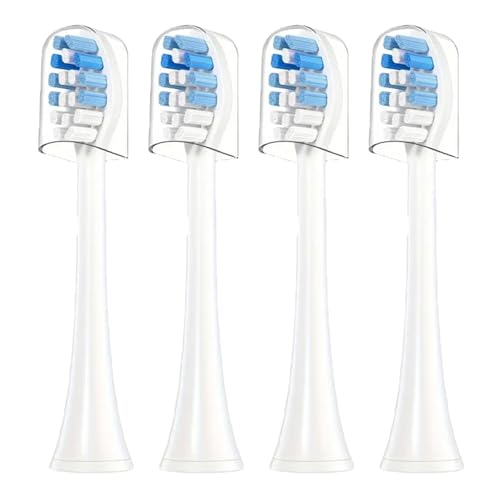 Replacement Toothbrush Heads,Compatible For Philips Sonicare Soft Electric Brush Head 4100 6500 6100 7500 5300 1100(4pcs Blue)