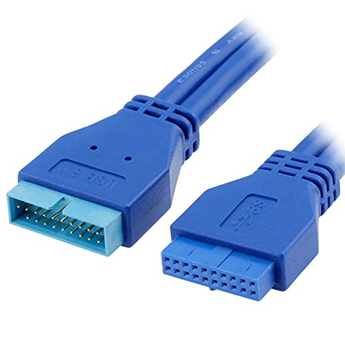 Aukson D57 Rallonge USB 3.0 adaptateur interne 19 broches mâle vers femelle 50 cm